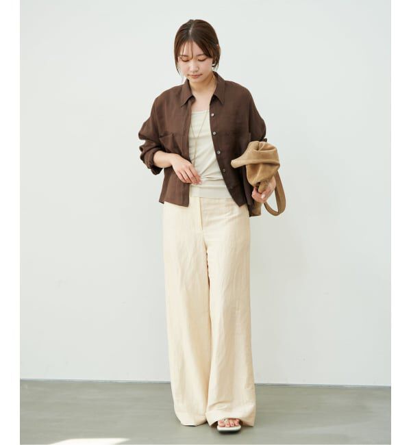 Plage「《追加》RAMIE LYOCELL CROPPED シャツ 2」|シャツ・ブラウス|