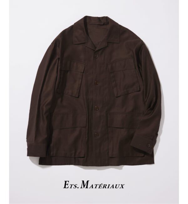 EDIFICE「ETS.MATERIAUX(マテリオ) スーピマ ファティーグ ジャケット」|ミリタリージャケット|ブラウン