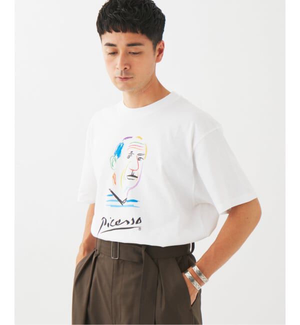 EDIFICE「Pablo Picasso(パブロ・ピカソ) 別注 アート プリント Tシャツ」|Tシャツ・カットソー|