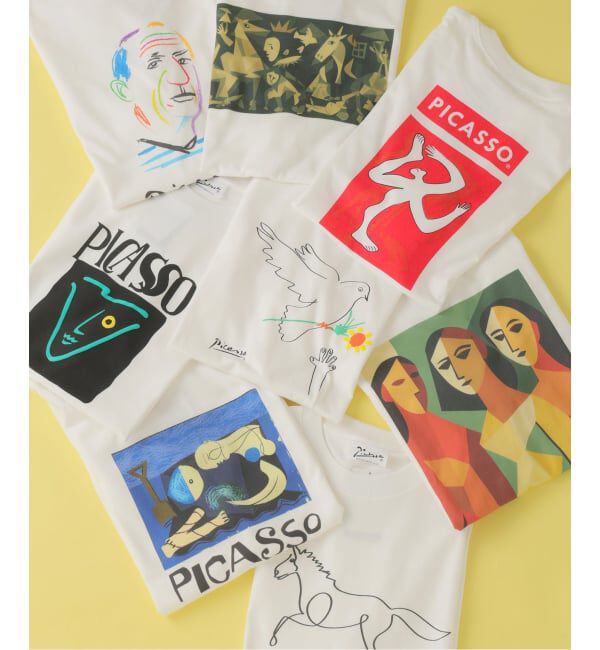 EDIFICE「Pablo Picasso(パブロ・ピカソ) 別注 アート プリント Tシャツ」|Tシャツ・カットソー|