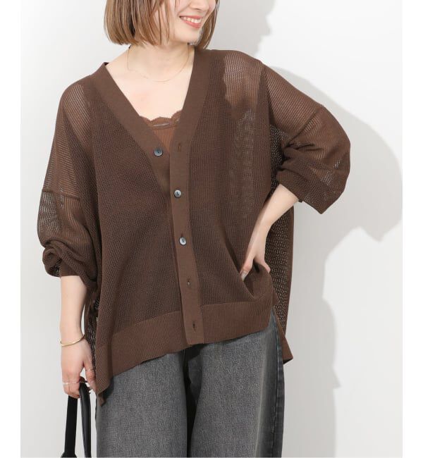 JOURNAL STANDARD relume「リネンミックスメッシュVネックカーディガン」|カーディガン|