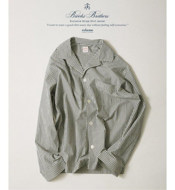 JOURNAL STANDARD relume「《予約》Brooks Brothers / ブルックスブラザーズ 別注 ストライプ シャツジャケット」|シャツ・ブラウス|サックスブルー