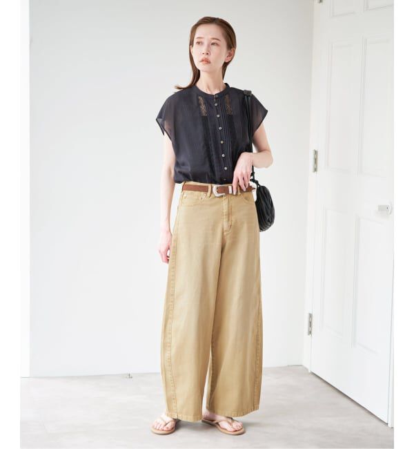 U by SPICK&SPAN「ワイドバギーバレルパンツ」|デニム|