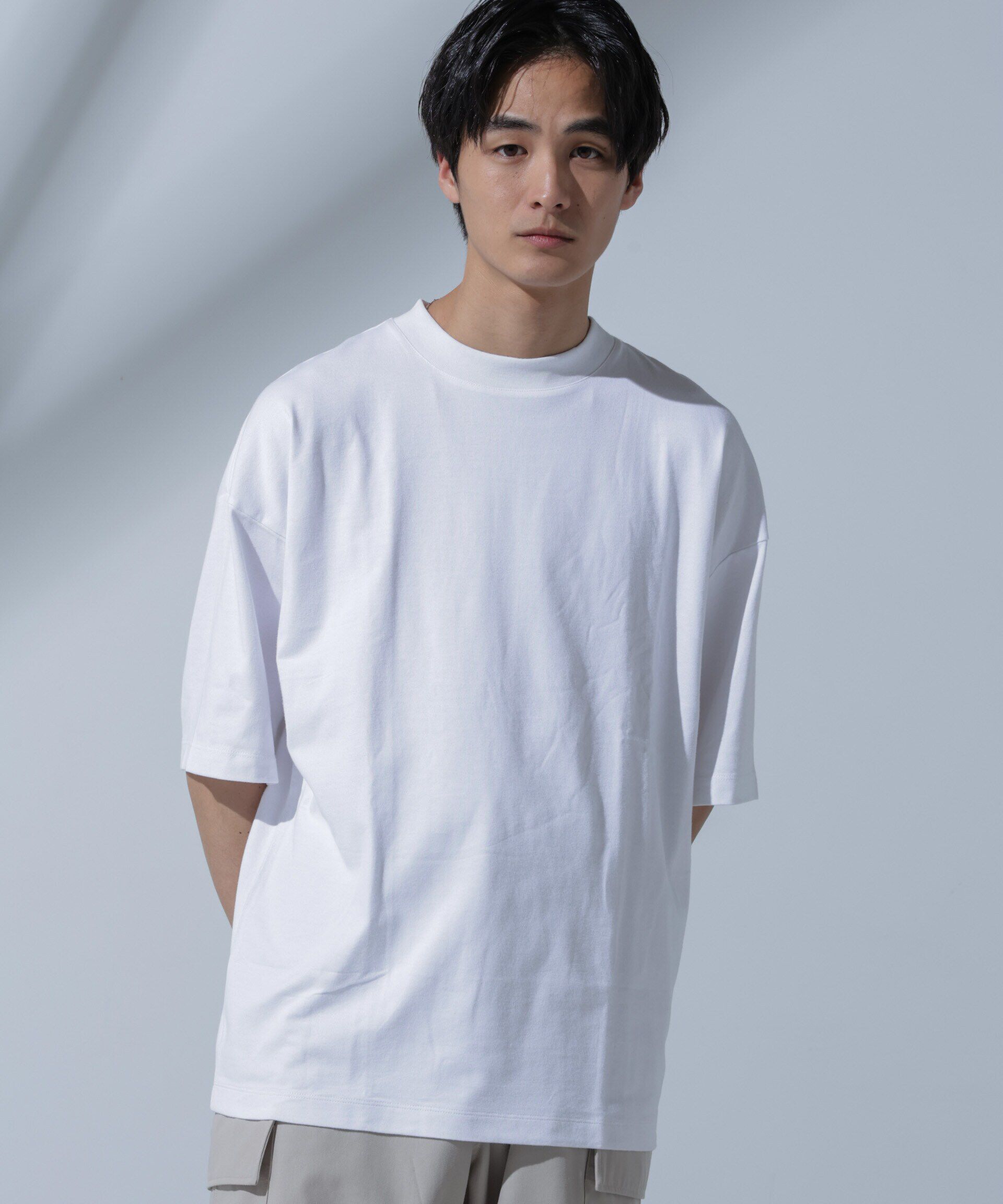 nano･universe「Anti Soaked(R)汗染み防止 クルーネックビッグT」|Tシャツ・カットソー|