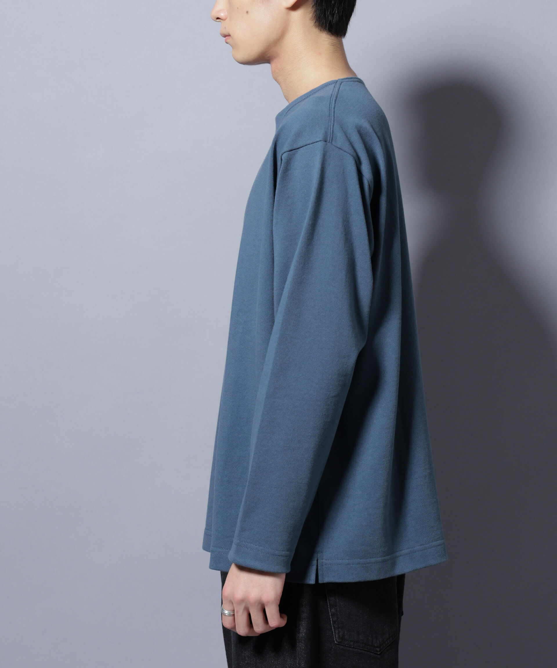NANO universe「天竺ヘビーコットンボートネックＴシャツ 長袖」|Tシャツ・カットソー|