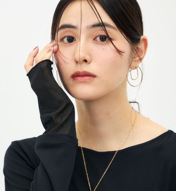 NOLLEY'S「ウォッシャブル袖口シアー切替ロンT」|Tシャツ・カットソー|