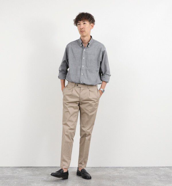 NOLLEY'S goodman「《ビジカジ対応》ダンガリーボタンダウンシャツ 26AW」|シャツ・ブラウス|