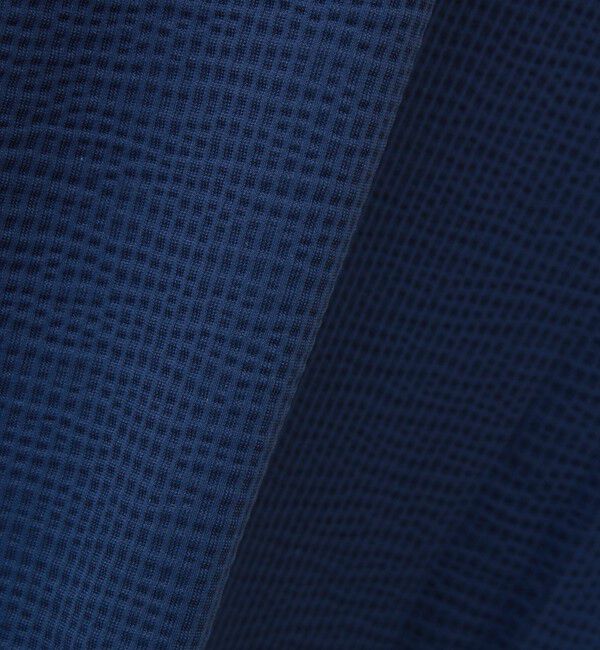GLOSTER「カットサッカー ハーフジップTシャツ」|Tシャツ・カットソー|