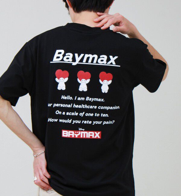 GLOSTER「【ユニセックスで着れる】ベイマックス＆スティッチ バックプリントＴ」|Tシャツ・カットソー|ブラック