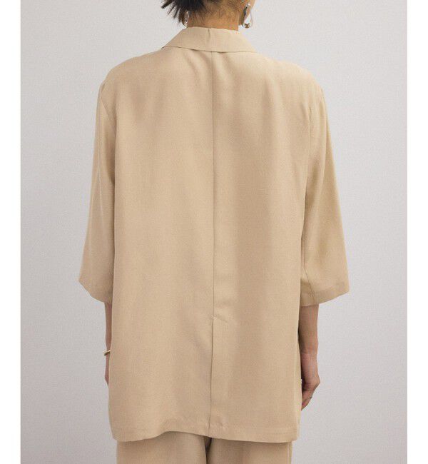 SALON adam et rope'「[25SS]GENTLE SILK ハーフスリーブジャケット【セットアップ対応・洗える】」|シャツ・ブラウス|