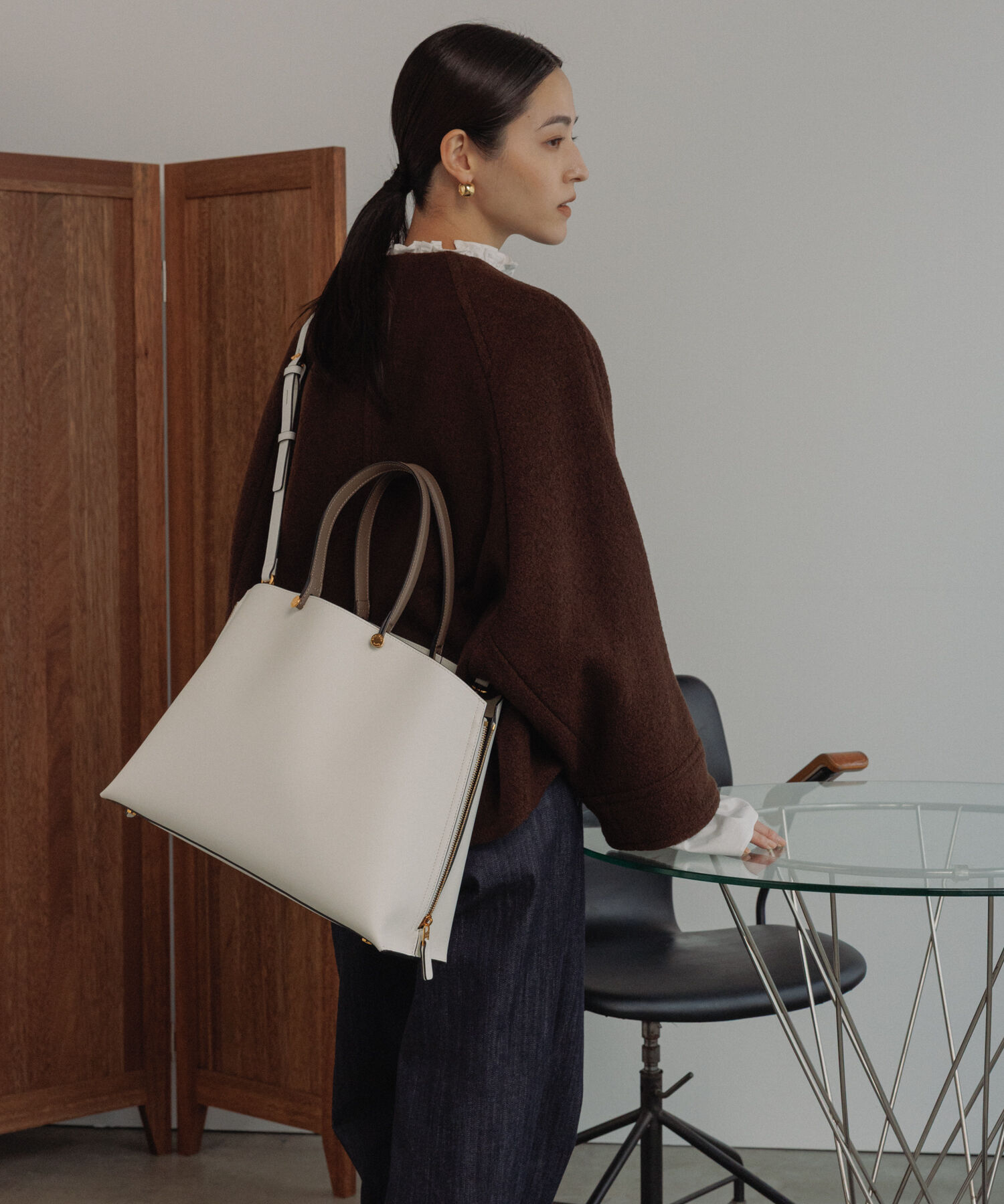 ROPE「【E'POR】Y BAG Medium+【WEB限定/一部店舗限定】【通勤】【A4/PC対応】【25AW】」|ショルダー・メッセンジャー|
