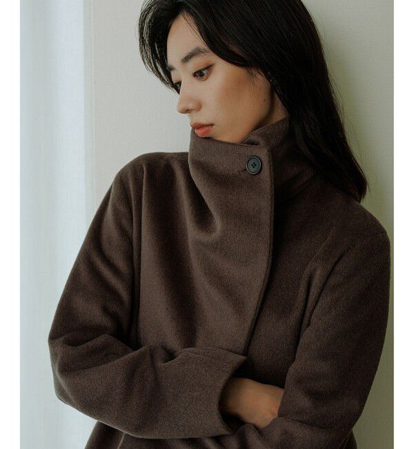 ROPE「プレミアムカシミヤ ショートコート」|ステンカラーコート|