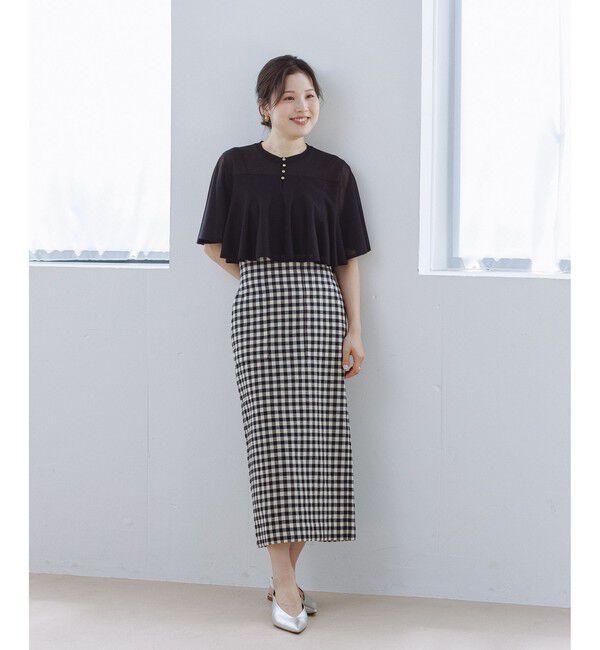 ROPE「LEVITA ティアードフリルニットプルーオーバー/接触冷感・イージーケア」|Tシャツ・カットソー|