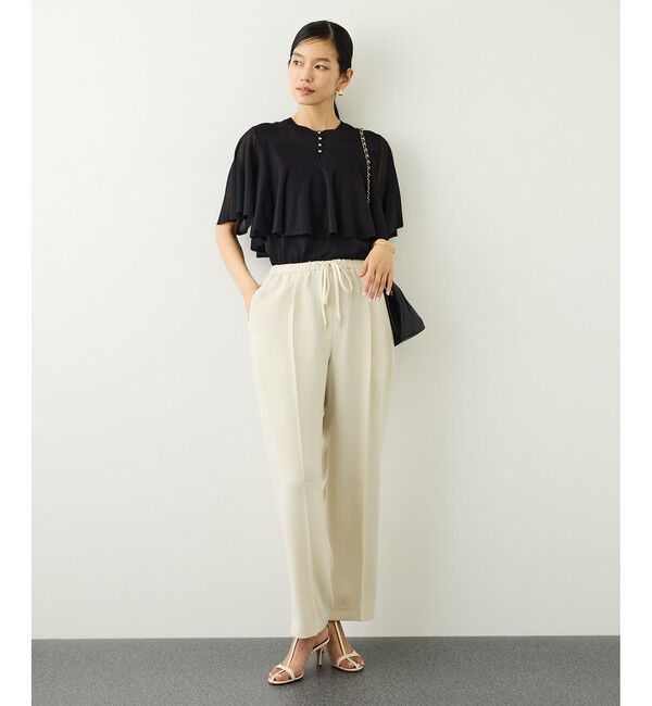 ROPE「LEVITA ティアードフリルニットプルーオーバー/接触冷感・イージーケア」|Tシャツ・カットソー|