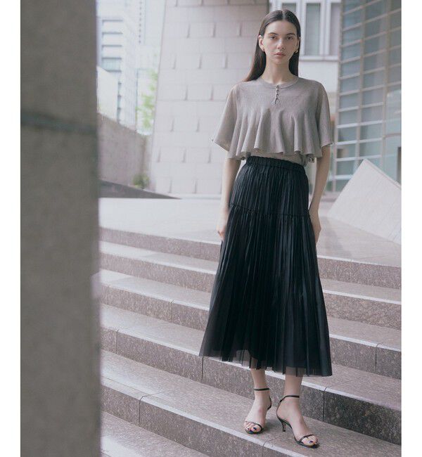 ROPE「LEVITA ティアードフリルニットプルーオーバー/接触冷感・イージーケア」|Tシャツ・カットソー|