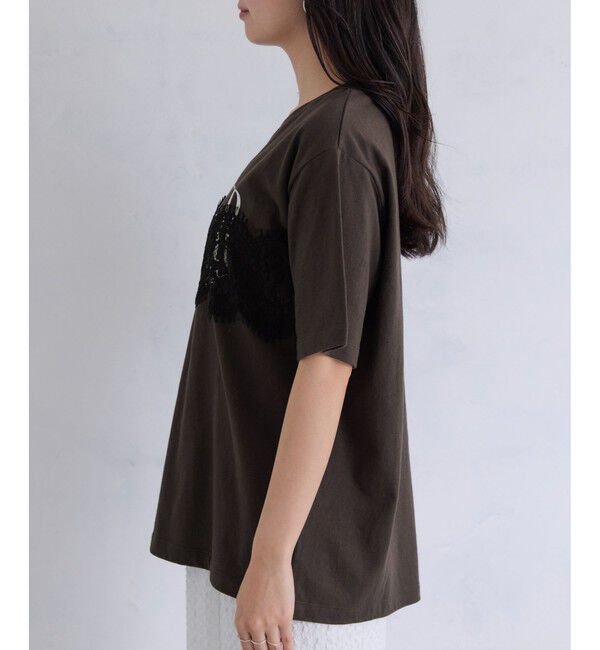 VIS「レースレイヤードロゴ半袖Tシャツ」|Tシャツ・カットソー|