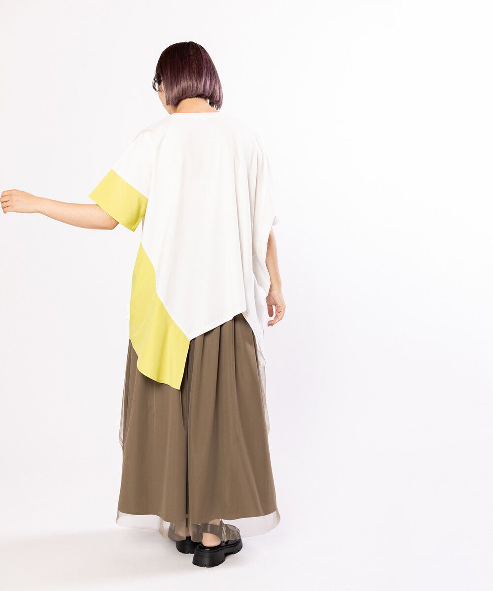  「切替アシンメトリーTシャツ」|Tシャツ・カットソー|