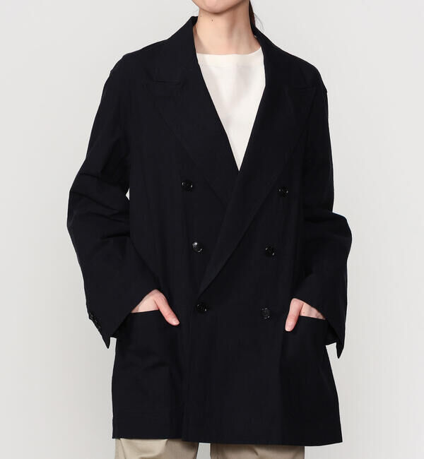  「CHEMISE D'ADAM | 〈別注〉ダブルブレスト シャツジャケット WOMEN」|テーラードジャケット|BLACK