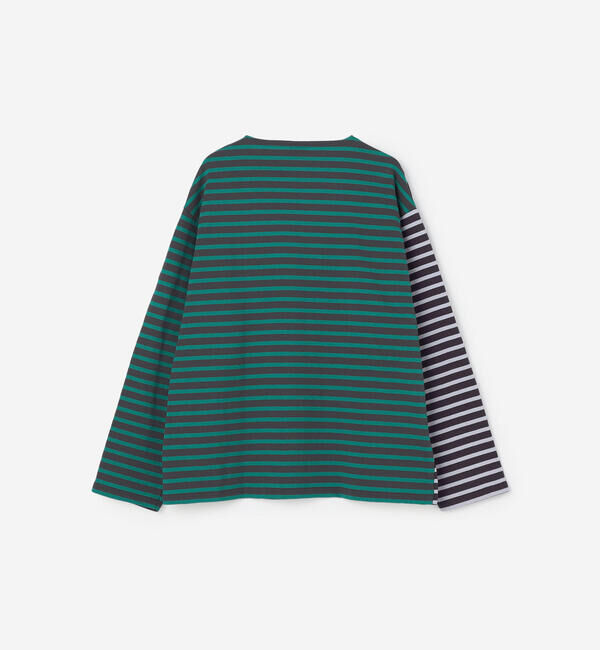 ORCIVAL「ORCIVAL | ハーレクイン コットンロード クルーネック フレンチバスクTシャツ MEN」|Tシャツ・カットソー|