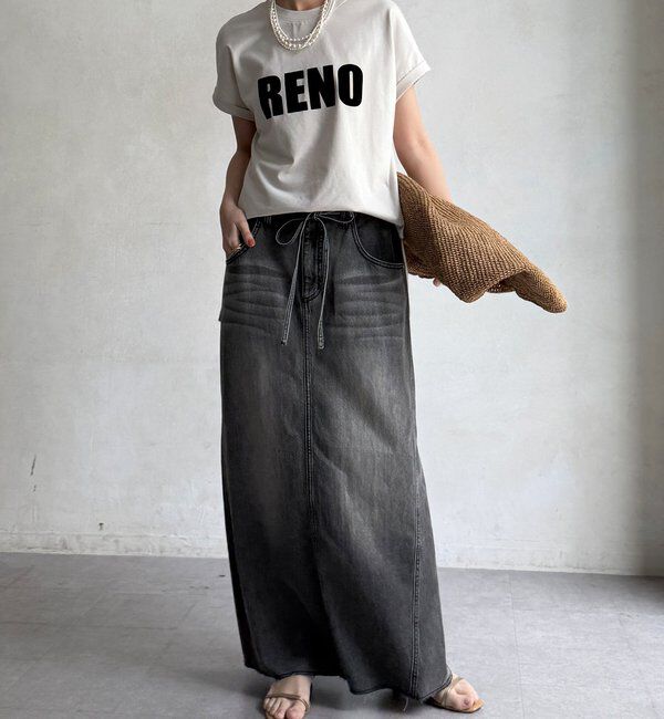 「接触冷感2WAYフロッキーロゴTEE」|Tシャツ・カットソー|
