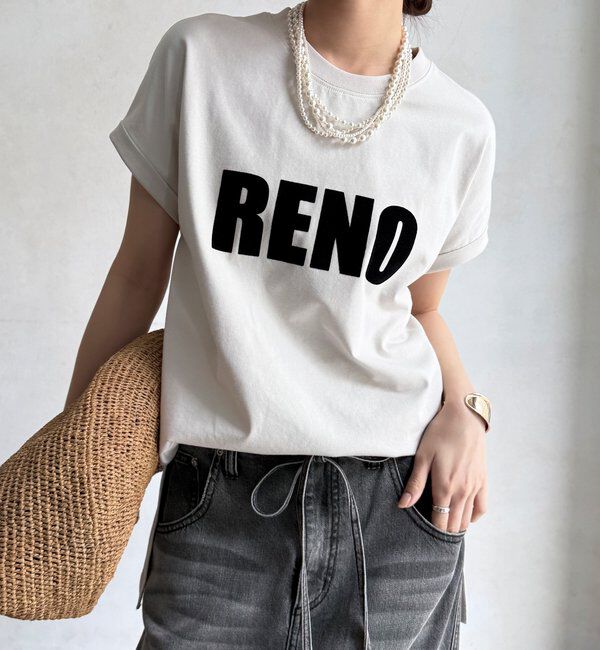  「接触冷感2WAYフロッキーロゴTEE」|Tシャツ・カットソー|