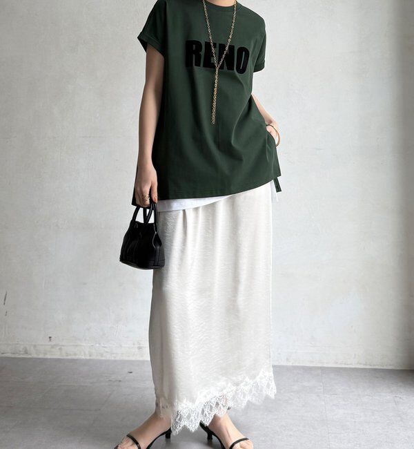  「接触冷感2WAYフロッキーロゴTEE」|Tシャツ・カットソー|