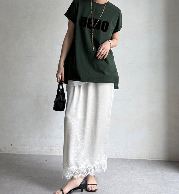  「接触冷感2WAYフロッキーロゴTEE」|Tシャツ・カットソー|