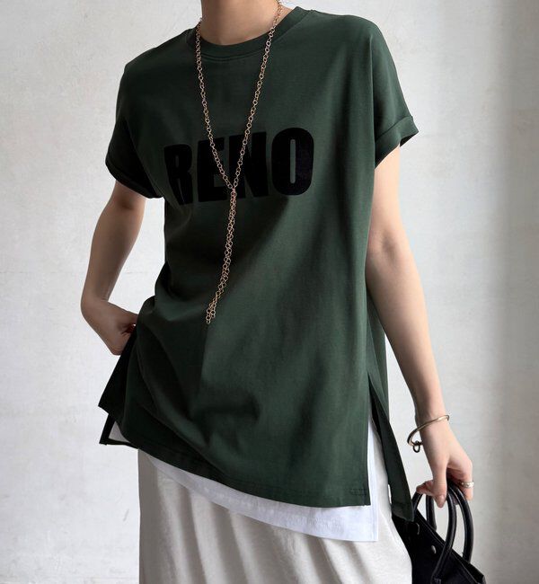  「接触冷感2WAYフロッキーロゴTEE」|Tシャツ・カットソー|