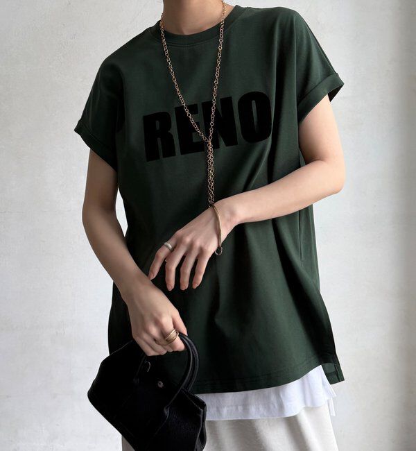  「接触冷感2WAYフロッキーロゴTEE」|Tシャツ・カットソー|