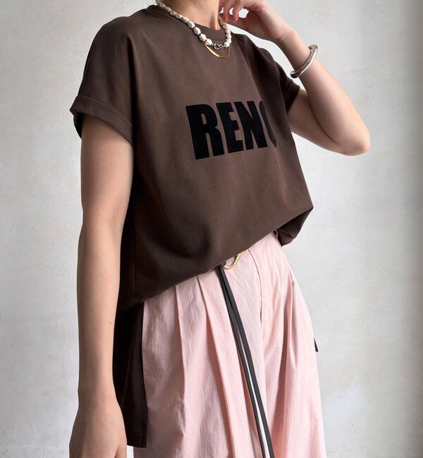 「接触冷感2WAYフロッキーロゴTEE」|Tシャツ・カットソー|
