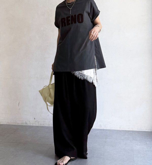  「接触冷感2WAYフロッキーロゴTEE」|Tシャツ・カットソー|