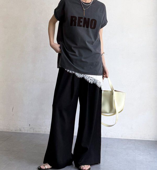  「接触冷感2WAYフロッキーロゴTEE」|Tシャツ・カットソー|