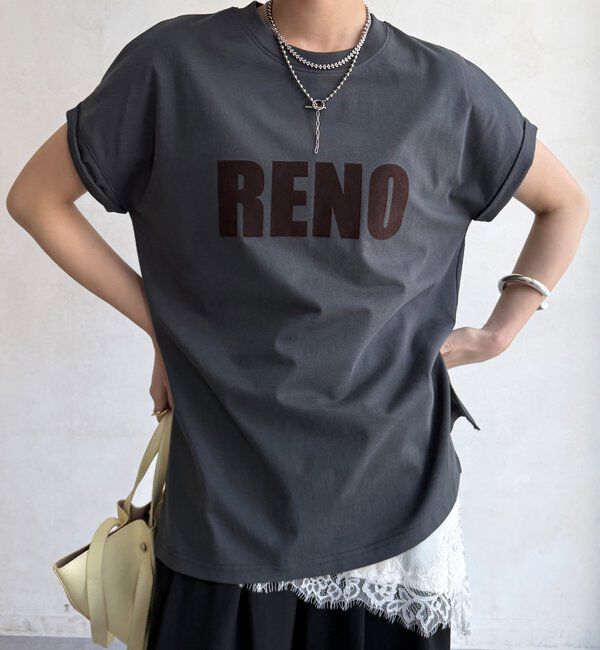  「接触冷感2WAYフロッキーロゴTEE」|Tシャツ・カットソー|