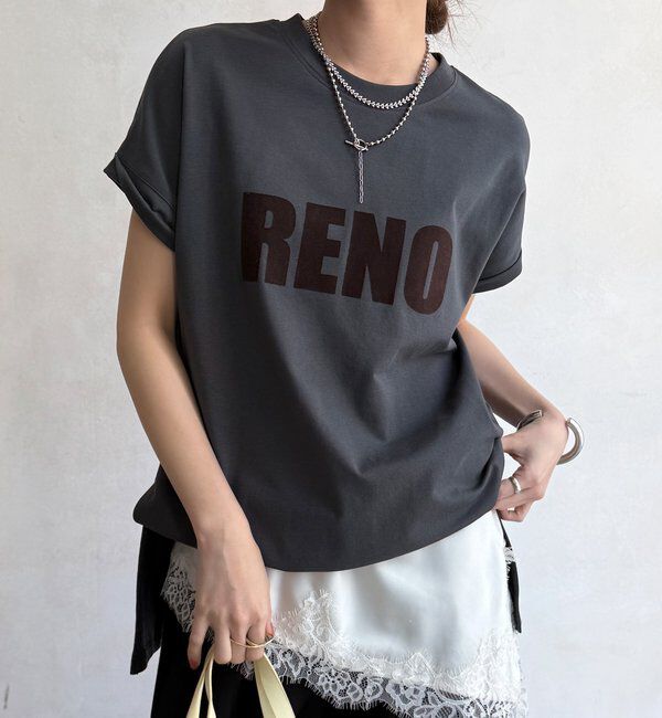  「接触冷感2WAYフロッキーロゴTEE」|Tシャツ・カットソー|