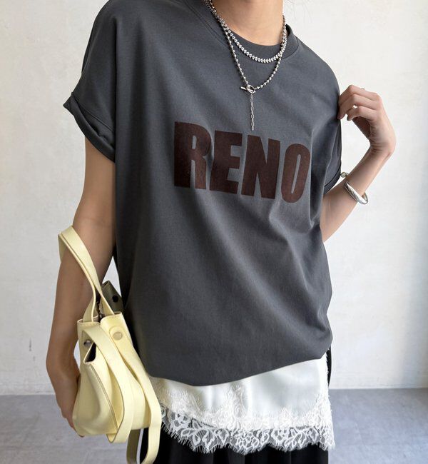  「接触冷感2WAYフロッキーロゴTEE」|Tシャツ・カットソー|