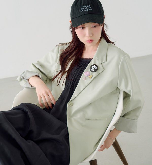 「【バッジ４点SET/ロングシーズン◎】バッジ付きジャケット」|テーラードジャケット|ミント