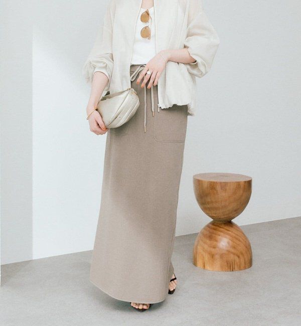  「スウェットロングスカート【新色・低身長サイズ追加/4サイズ展開】」|スカート|