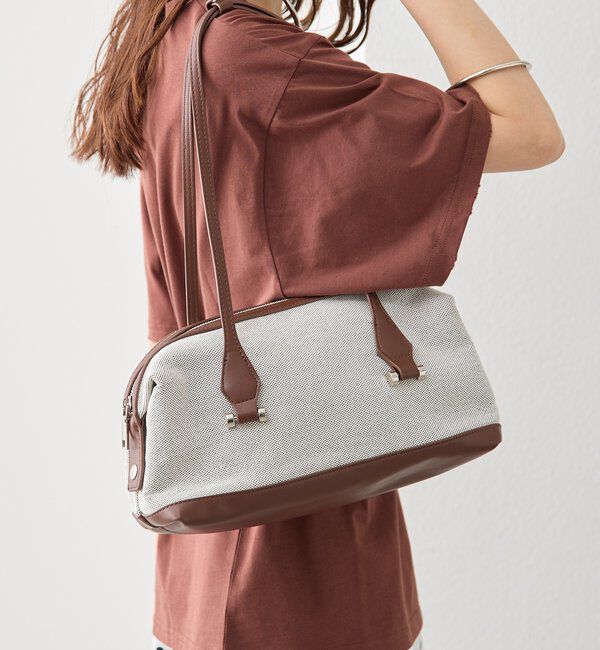  「WハンドルワイドボストンコンビBAG」|トートバッグ|