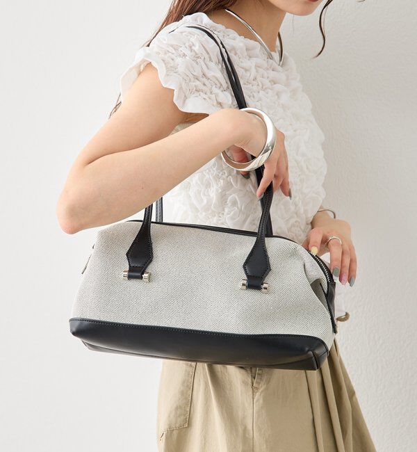  「WハンドルワイドボストンコンビBAG」|トートバッグ|
