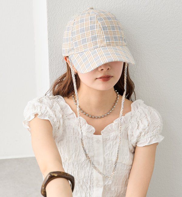  「ギンガムチェックキャップ」|ハット|