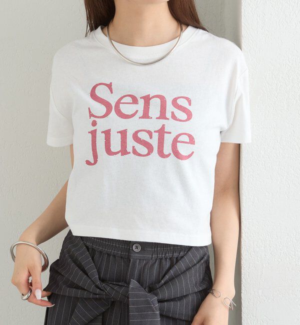  「ラインストーンロゴチビT」|Tシャツ・カットソー|オフホワイト