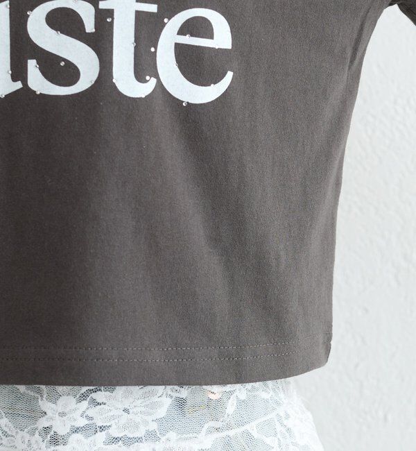  「ラインストーンロゴチビT」|Tシャツ・カットソー|