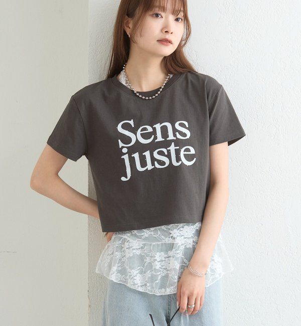  「ラインストーンロゴチビT」|Tシャツ・カットソー|