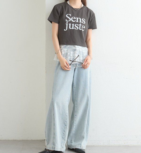  「ラインストーンロゴチビT」|Tシャツ・カットソー|