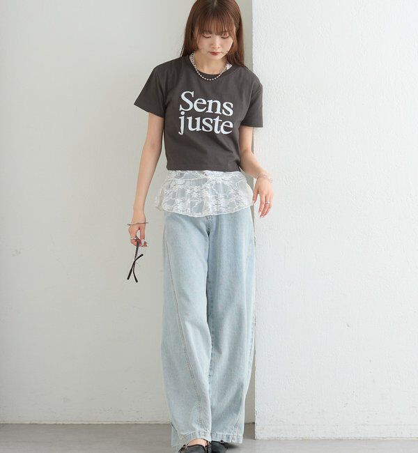  「ラインストーンロゴチビT」|Tシャツ・カットソー|