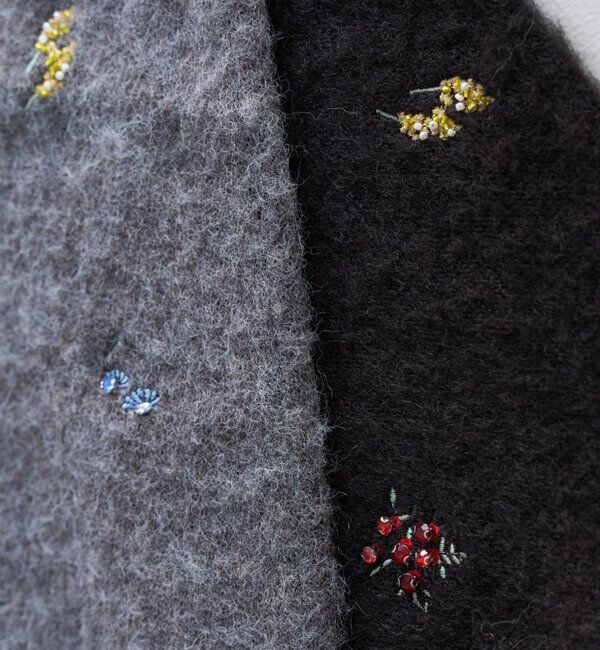  「刺繍ビジューニットプルオーバー」|ニット・セーター|