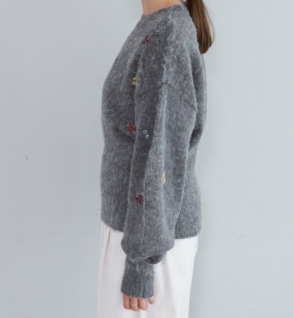  「刺繍ビジューニットプルオーバー」|ニット・セーター|
