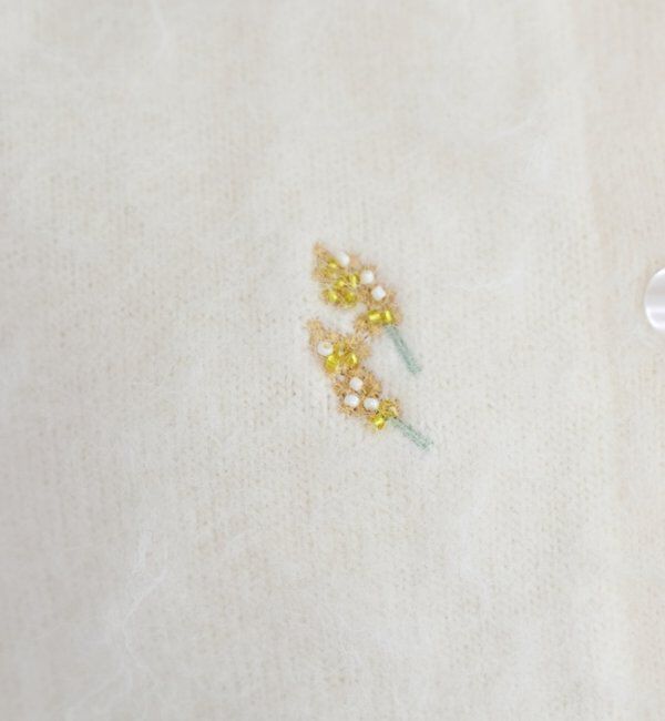  「刺繍ビジューカーディガン」|カーディガン|