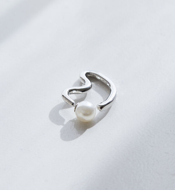 collex「【dignif】【金属アレルギー対応】パールキャッチウェーブ2WAYピアス」|ピアス|