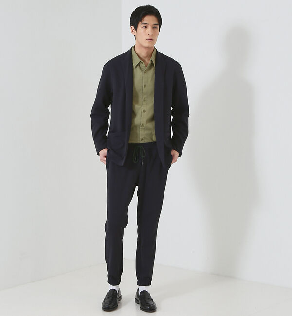 ABAHOUSE「【セットアップ対応】ハイストレッチ ジョーゼット ボタンレス ジャケット / カ」|その他|